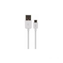 Cable usb 2 0 a male vers micro-usb 5 broches male - blanc - 0 1 m