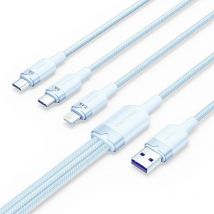 Cable usb 2.0 lightning Vention ctrlg/ usb male/ usb type-c male - microusb male - lightning male/ 1.5m/ blue