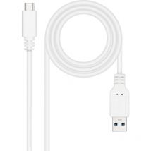 Nano Cable - Câble Usb-a a Usb-c Usb3.1 0.5m White Nanocable 10.01.4000-w