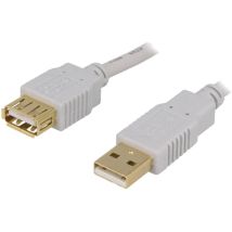Adnauto - Cable usb a 2.0 femelle.male 1.8m gris