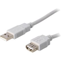Adnauto - Cable usb a 2.0 femelle.male 1.8m gris