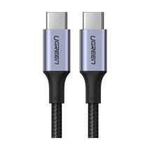 Cable USB-C trenzado 5A 480Mb/s 0,5m Negro Gris