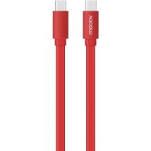 Câble usb-c / usb-c plat 1 m - rouge intense