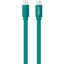Câble usb-c / usb-c plat 1 m - vert quetzal