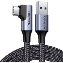 Câble usb coudé - usb-c 5Gb/s 3A 1m noir