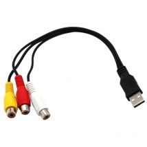 Serbia - Câble usb Vers 3RCA usb Vers 3 rca Rgb VidéO av Composite Adaptateur Convertisseur Câble Cordon Connecteur Plomb Convient pour tv pc dvr