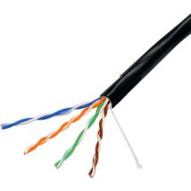 Câble utp Safire Catégorie 6 - Bobine de câble 305 m - Conducteur ofc, pureté 99.9% cuivre - Spéciale pour extérieur - Noir