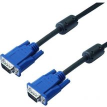 Lineaire - Cable vga HD15 Male 10m - Permet de relier entre eux pour une liaison Video. tout appareil equipe d'embases HD15