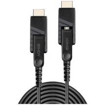50m Fibre Optic Hybrid Micro-HDMI 18G Cable with Detachable HDMI & DVI Connectors