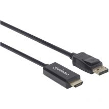 Unbekannt - Câble adaptateur Manhattan DisplayPort / hdmi Fiche mâle DisplayPort, Fiche mâle hdmi-a 1.80 m noir 153201 Câble DisplayPort W652192