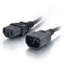 Cables To Go C2G Cordon d'extension d'alimentation pour ordinateur awg 18 (IEC320C13 à IEC320C14) de 5 m - 5 m - Male connector / Female connector
