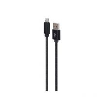Cablexpert - Cotton Braided 8-pin Cable 1.8m Black CCDB-mUSB2B-AMLM-6