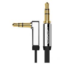 Cable plano de audio AUX 3,5mm mini jack 2m plata