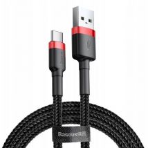Baseus Cafule cable USB 2 m USB A USB C Negro, Rojo