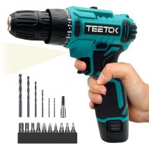Cacciavite, trapano a batteria, cacciavite elettrico ad alta potenza, trapano combinato a batteria da 40 Nm, mandrino da 3/8', luce led, coppia 25+1,