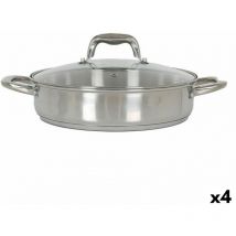 Quttin - Cacerola con tapa de cristal 3,1 l (4 unidades)