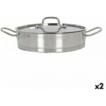 Quttin - Cacerola con tapa de cristal 4,3 l (2 unidades)