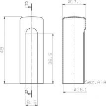 Cache aluminium pour Exacta de ø 16 argent satiné boîte de 10 pièces Otlav