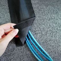 Sjqka - Cache-câbles, organiseur de câbles caché, correcteur de ruban de câble pour tapis, escaliers, sol, bureau (couleur : noir, taille : 3 mètre)