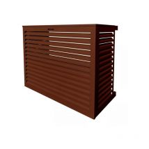 Decoclim - Cache unité extérieure en aluminium brun rouge taille l - 23AL8012
