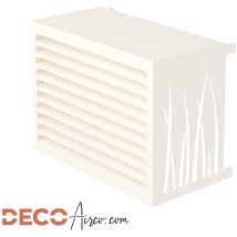 Cache Climatiseur Decoairco Blanc Crème - Taille S (h70, L90, P50-65cm)