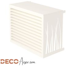 Cache Climatiseur Decoairco Blanc Crème - Taille M (h85, L105, P55-70cm)