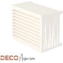 Cache Climatiseur Blanc Crème (ral 9001) – Anti-rouille – Grande Rigidité – Installation Murale Ou Au Sol – Garantie 5 Ans