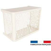 Outsteel - Cache climatisation ensemble brousse mural s Blanc crème