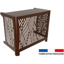 Outsteel - Cache climatisation ensemble brousse sol s Brun sépia