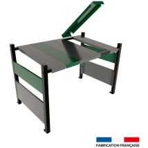 Outsteel - Cache climatisation Ensemble colors s Gris anthracite/Vert mousse