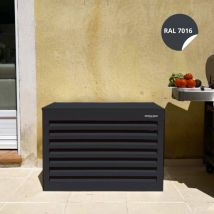 Cache climatisation Venetian Gris anthracite RAL7016 - Moyen L 110 x H 80 x P 55 cm - Beyond Blue