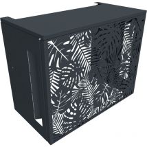 Atole - Cache climatiseur en Aluminium Thermolaqué - Taille 2 : h. 113 x l. 110 x p. 64 cm - Gris anthracite