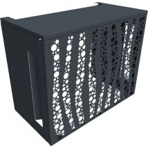 Atole - Cache climatiseur en Aluminium Thermolaqué - Taille 2 : h. 113 x l. 110 x p. 64 cm - Gris anthracite