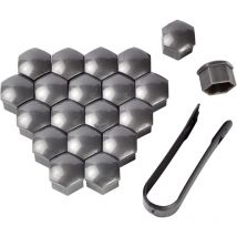 Cache Ecrou 19 mm, 20 Pièces 19mm Boulon Ecrou Couvre, Capuchons Protection Hexagonal pour écrous De Roue, Cache Boulon Universels 19mm