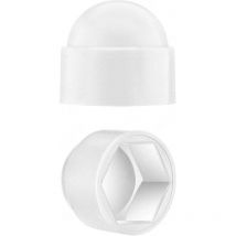 Cache-écrous M10 pour clé de 17 Blanc 50 pcs.