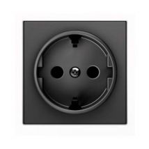 Sky Series cache-prise schuko Noir Soft - Niessen