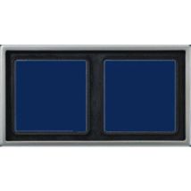 Jung – Cadre cache acier inoxydable ES2982 – Plaque autre marque – Matières, Mode de fixation, Finition métal