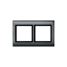 400214 plaque de finition aquadesign, 2 postes, anthracite - Merten