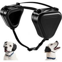 Ahlsen - Cache-oreilles de protection contre le bruit pour chien, cache-oreilles de protection auditive pour chien, noir