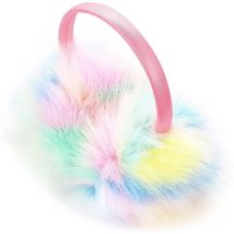 Cache-oreilles en fourrure pour femme - Rose