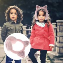 Feiyue - Cache-oreilles en peluche pour enfants avec oreilles de chat