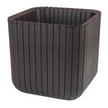 Pot + cache pot en résine CUBE PLANTER - Taille M