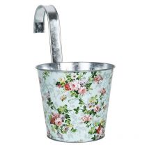 Ac-deco - Cache pot Zinc à suspendre Motif Roses