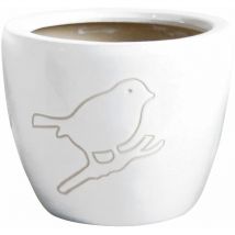 Cache pot Bird blanc en Terre Cuite 13 cm