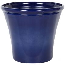 Beliani - Cache-Pot 50 cm de Diamètre en Fibre d'Argile et Fibre de Verre Bleu Marine Kokkino