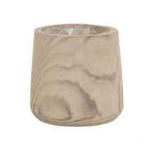 Cache-pot en bois de paulownia naturel 25x25x23 cm