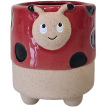Petit cache pot coccinelle en céramique 8.5 cm