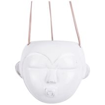Pot à suspendre Masque rond Present Time Blanc Asymétrique