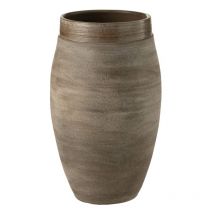 Cache-pot en céramique marron 22x22x37 cm