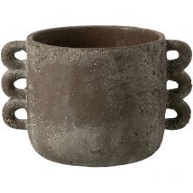 Cache-pot en céramique marron
